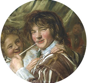 Frans Hals – Muchacho con pipa y mujer  que rie, 1623