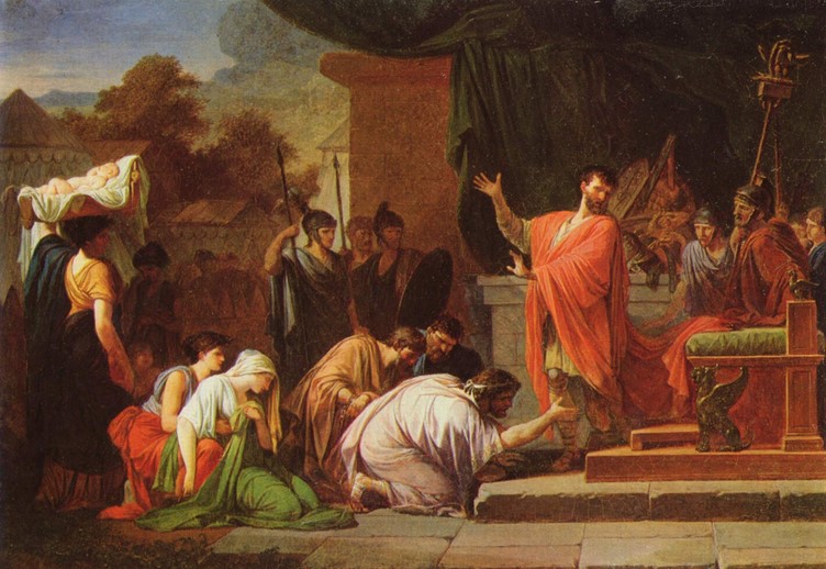 Jean-François-Pierre Peyron – Perseo chiede clemenza a Lucio Emilio Paolo, 1802 