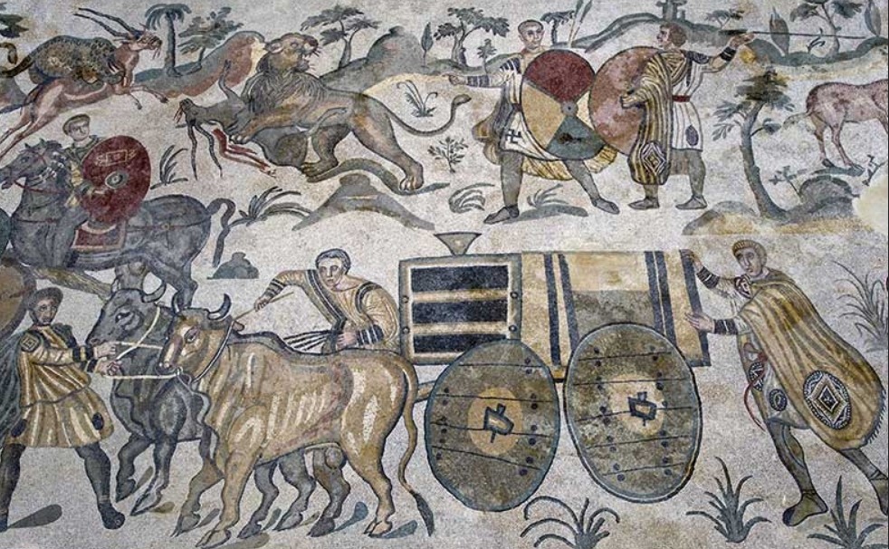 Mosaico della grande caccia nella Villa romana del Casale  – Piazza Armerina, Enna IT
